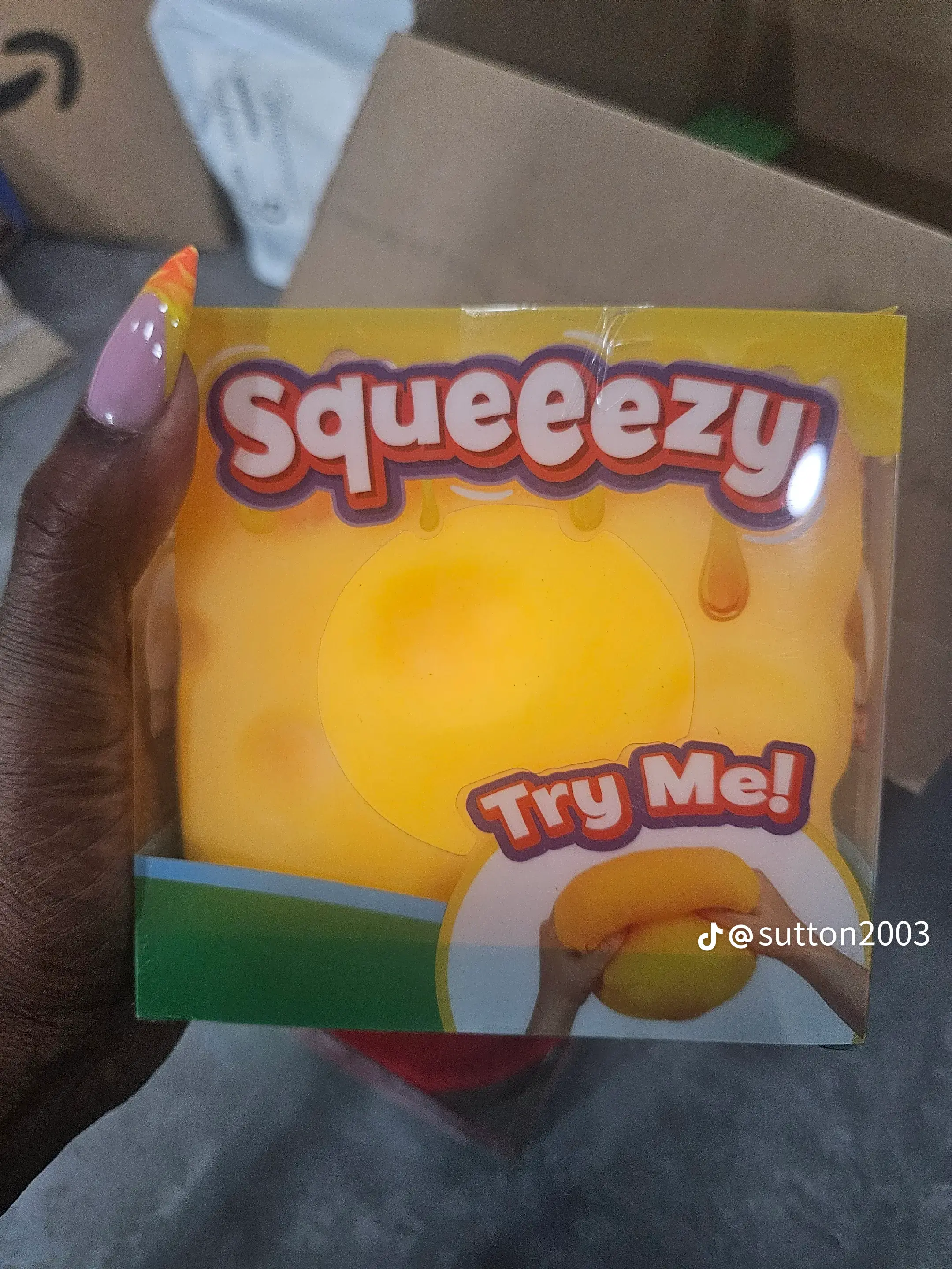 Yellow Squeeezy Squishy