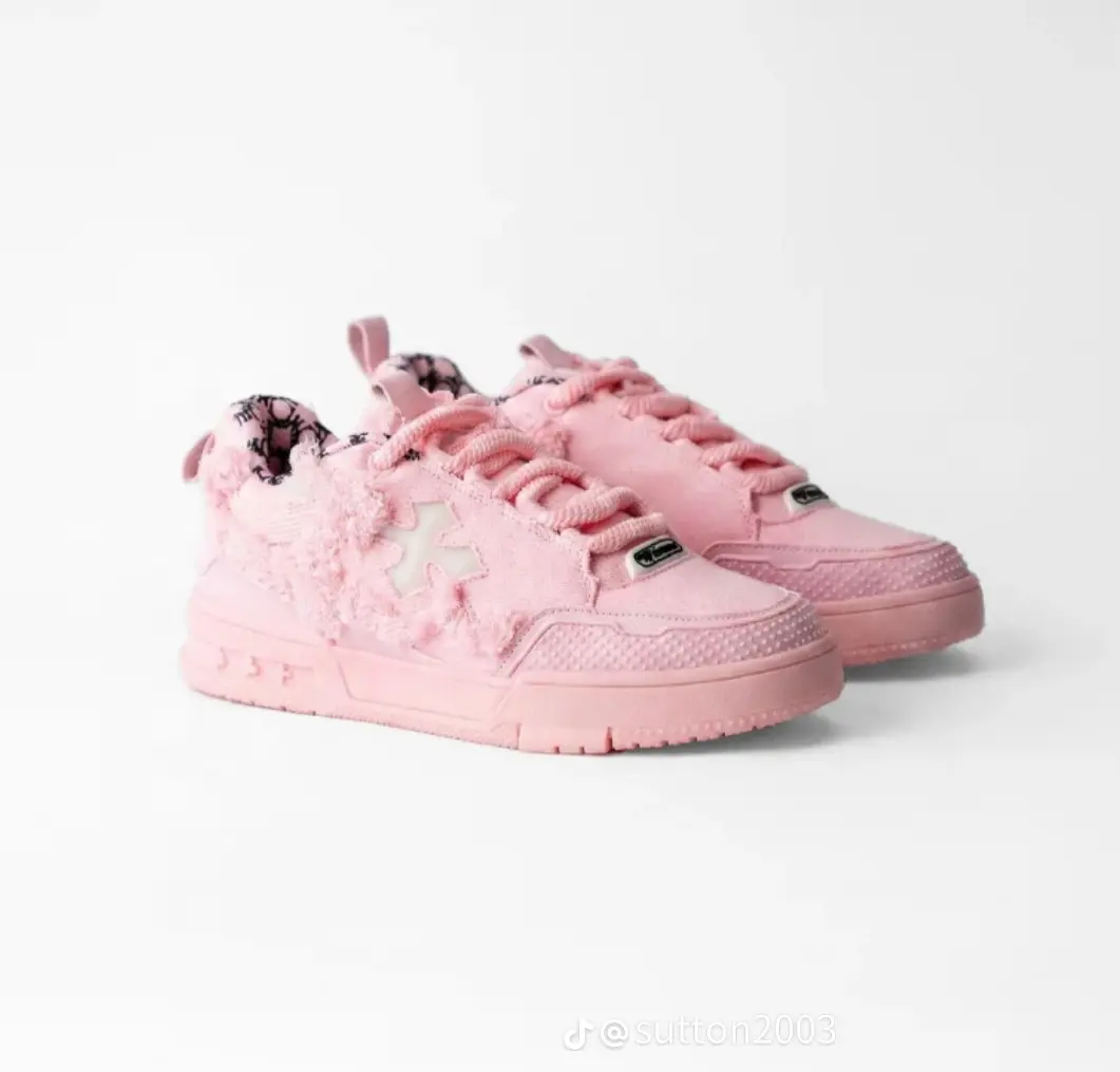 Pink Cross Patch Sneakers